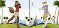 CJ and Karman on the Links by CJWolf
