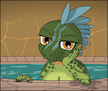 Silver-Fruit in her swimming pool