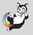 Grey Rainbow Cat ($25)