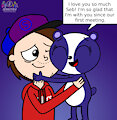 Penny Ling giving Seb a friendly hug by BigPandaSebArts