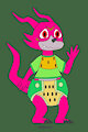 Yoko's watermelon wear.