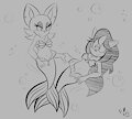 Rouge and Evey mermaids