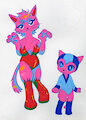 Pink Cat Ladies by teochronico