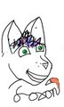 creepy er thing? drawn on broken phone by FoxonTheFox