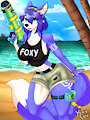Krystal enjoying the sun! by YumiieFox