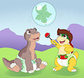 Baby Scott and Baby Littlefoot by PoisndartDragoon