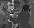 Poodle gunfight