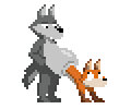 Small Wolf Vore Pixel Art Animation