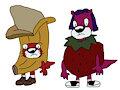 Peanut Otter and Jelly Otter as Fruits
