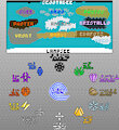 Qophper World Map and Kingdom Emblems