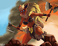 Flareon Barbarian by BrushStroke