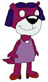 Jelly Otter in a Pink Dress and Red Shoes