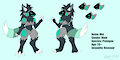 Protogen Fursona Character Reference Sheet by RileySkullDragon