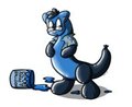 Blue Ferret Balloon Paint