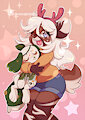 Deer and her plushie