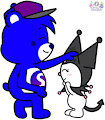 Creative Bear petting Kuromi head