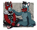 Xander and Ferrite Plushies by FunhouseTyler