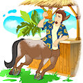 Tikitaur at the tiki bar by Fluxxx