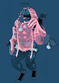 werewolf rain outfit sketch