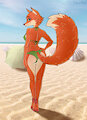 Female Nick Wilde on the beach. Part II of III by Taurika