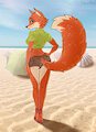 Female Nick Wilde on the beach. Part I of III by Taurika