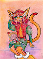 Available - Furry Cat Bard by Kinspirit