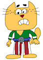 Sir Dudley Ding Dong Wearing Red and White Striped Pants