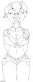 Relicfox, Pup Girl Line art by NickTheWolf