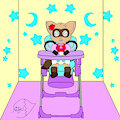 [Gift Art] Slyther in a highchair by Sparkledooks
