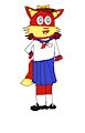 Fiona In Minako's School Uniform
