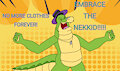 Brok embracing the nekkid