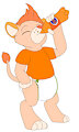 Orange Fanta Lion -By Agumonofalchemy-