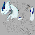Lugia Doodles by EonsGrotto