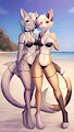 Girls on the beach by KunstWaffe