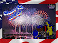 Watching a 4th of July fireworks at night