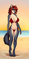 AI Bikini Beach Babe 3 of 6 by heraAI