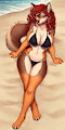 AI Bikini Beach Babe 2 of 6 by heraAI