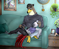 Commission - GravesBeaks Fluff by Tejedora