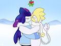 Kisses under the mistletoe
