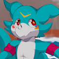Veemon bath by SuchAEliott