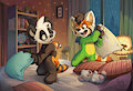 Pillow Fight by pandapaco