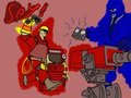 Spy's about to sap mah sentry! by KingHyena