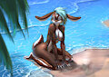 Clover In The Surf - Pin Up by JarOfLooseScrews