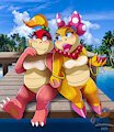 Two lesbians in the Mushroom Kingdom by HamsterGirlTheHamster