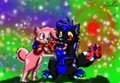 Christmas Tazzi and Shadow by ShadowWulf