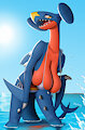 Beach Garchomp~ by creatiffy
