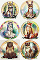 [AI] Stickers - Forest animals