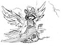 Raccoon Angel (WIP) by DahBastard
