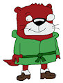 Peanut Otter in a Green Robe