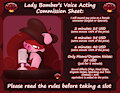 VOICE ACTING COMMISSION SHEET by LadyBomber